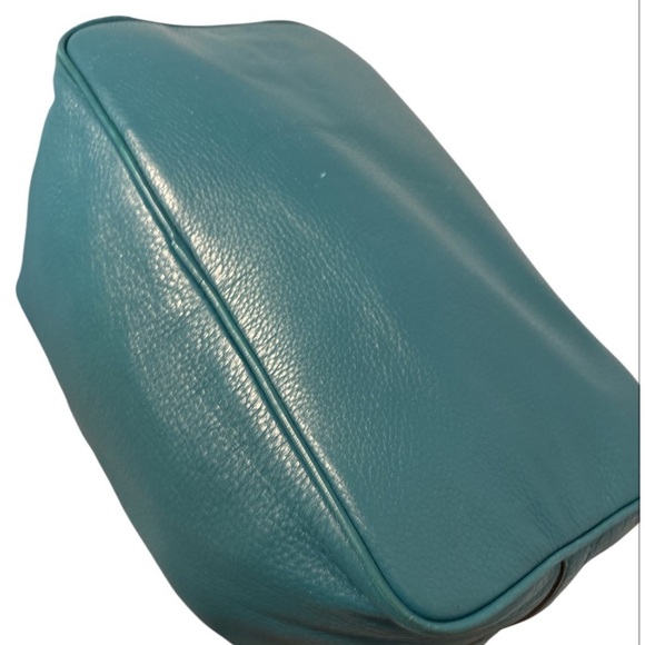 Michael Kors hobo perforated logo teal leather bag - Picture 4 of 9